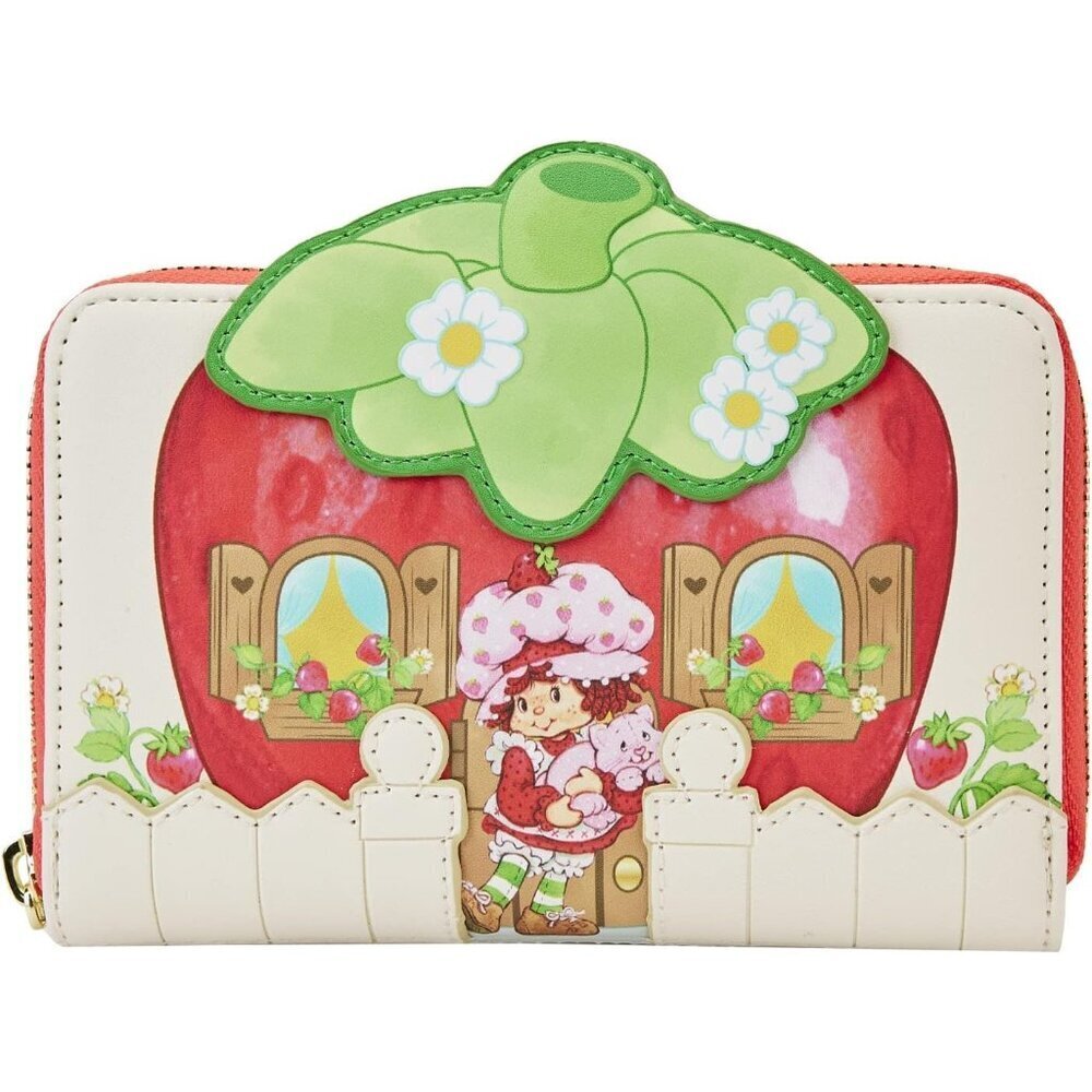 Faux Leather Wallet Cartoons Compact Zip Around Storage for Women